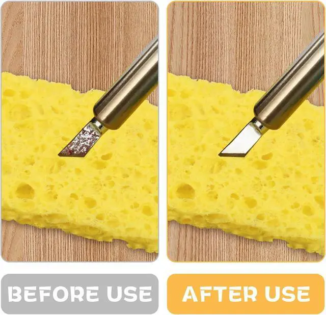 Alt view image 5 of 7 - 20Pcs Soldering Sponge Soldering Iron Cleaning Sponge Solder Sponges Welding Clean Pads Square Replacement Cleaning Pads