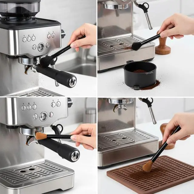 Alt view image 7 of 7 - Coffee Brush Coffee Grinder Cleaning Brush Set Air Duster and Dusting Espresso Brushes Accessories Cleaner Barista Brushes Espresso Machine Cleaning Tool for Bean Grain Tool Home Kitchen