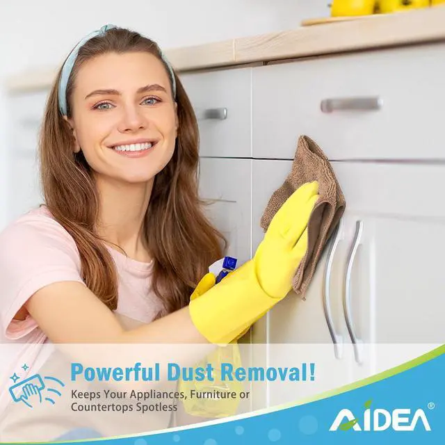 Alt view image 4 of 7 - AIDEA Brown Microfiber Cleaning Cloth-12PK, Cleaning Rags 12"x12" Absorbent | Microfiber Towels for Cars Lint Free, Reusable Microfiber Rags, Kitchen Towel Dusting Cloth, Dish Rags for Home/Window