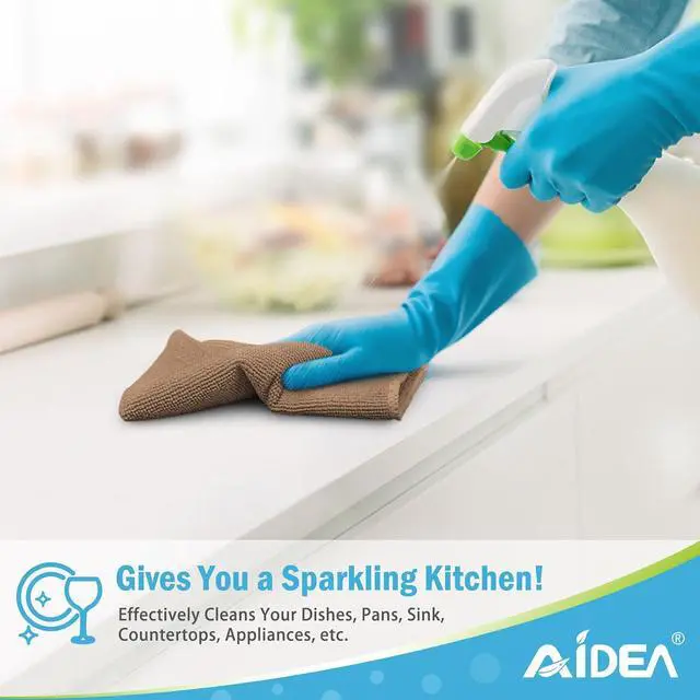 Alt view image 5 of 7 - AIDEA Brown Microfiber Cleaning Cloth-12PK, Cleaning Rags 12"x12" Absorbent | Microfiber Towels for Cars Lint Free, Reusable Microfiber Rags, Kitchen Towel Dusting Cloth, Dish Rags for Home/Window