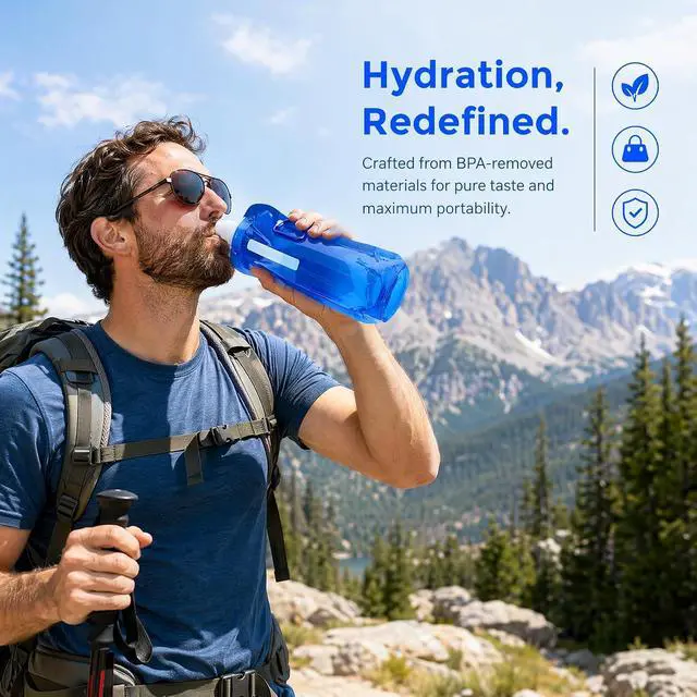Alt view image 2 of 7 - 4 Pack Collapsible Water Bottles for Travel 16oz Foldable Water Bottle with Carabiner,Leakproof Lid, 480ML Portable Reusable BPA-Free Water Bottle for Hiking,Sports,Camping,Biking