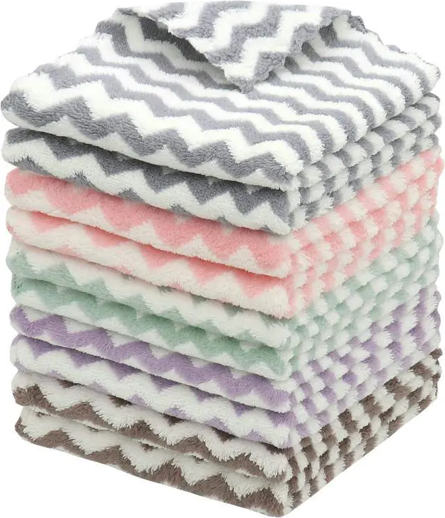 Main image of Microfiber Cleaning Cloth, 10 Pack Dish Rags, 12inx12in, Mix Color | Lint Free Micro fiber Cloths For Cleaning, Fast Drying Dish Cloths for Washing Dishes, Absorbent Cleaning Rags For House
