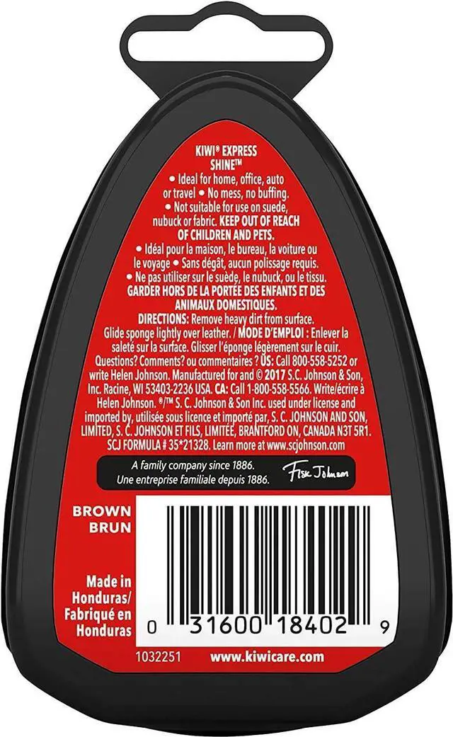 Alt view image 2 of 7 - KIWI Express Shoe Shine Sponge | Leather Care for Shoes, Boots, Furniture, Jacket, Briefcase and More | Black, 0.23 Fl Oz (Pack of 1)