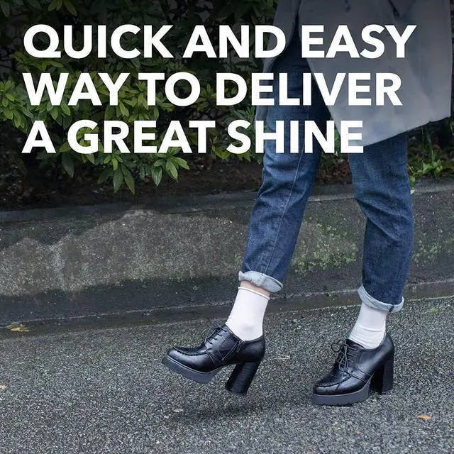 Alt view image 5 of 7 - KIWI Express Shoe Shine Sponge | Leather Care for Shoes, Boots, Furniture, Jacket, Briefcase and More | Black, 0.23 Fl Oz (Pack of 1)