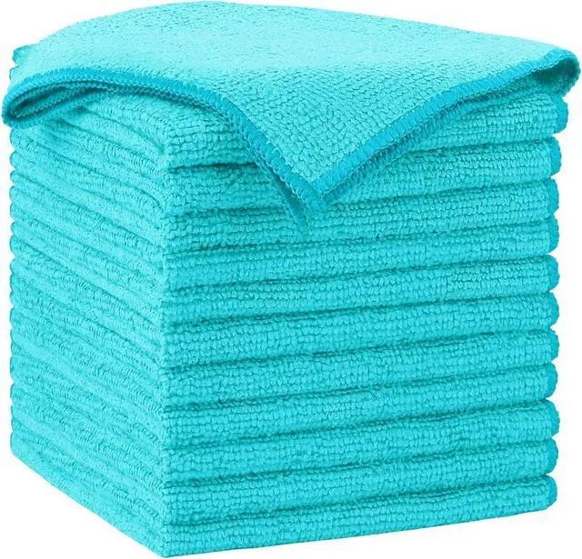 Main image of AIDEA Blue Microfiber Cleaning Cloth-12PK, Cleaning Rags 12"x 12" Absorbent | Microfiber Towels for Cars Lint Free, Reusable Microfiber Rags, Shop Towels Dish Rags for Kitchen/Home Cleaning Supplies