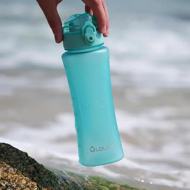 Alt view image 7 of 7 - OLDLEY Kids Water Bottle with Straw for School Girls Boys, 15 oz Unbreakable Leak-Proof BPA-Free Motivational Water Bottles with Times to Drink for Travel Sports Gym, 1 Straw Lid, Mint