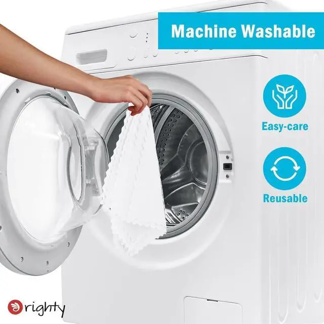 Alt view image 5 of 6 - Orighty Microfiber Cleaning Cloth 5 Pack, White Cleaning Rags 12x11 inch | Microfiber Towels for Cars, Highly Absorbent Household Cleaning Supplies, Reusable Lint Free Cloths for House, Kitchen