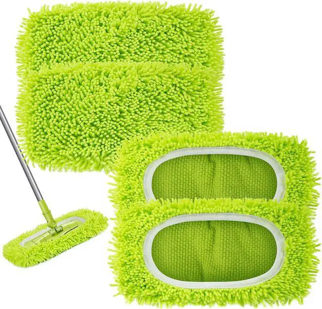 Main image of Unoutur Reusable Dry Sweeping Cloths Microfiber Wet Mop Pads Compatible with Swiffer Sweeper Mop Replacement Sweeping Mopping pad Refills for Hardwood Surface Floor Cleaning (4PCS)