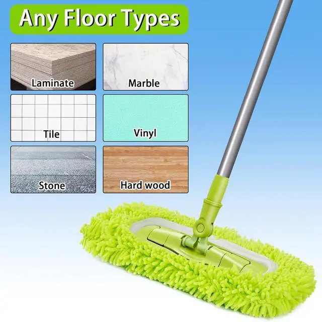 Alt view image 4 of 7 - Unoutur Reusable Dry Sweeping Cloths Microfiber Wet Mop Pads Compatible with Swiffer Sweeper Mop Replacement Sweeping Mopping pad Refills for Hardwood Surface Floor Cleaning (4PCS)