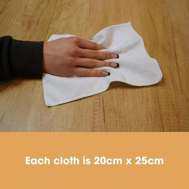 Alt view image 3 of 7 - Furniture Clinic Pack of 4 Microfiber Cloths Lint Free - White Cleaning Cloths - Reusable and Washable