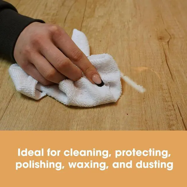 Alt view image 6 of 7 - Furniture Clinic Pack of 4 Microfiber Cloths Lint Free - White Cleaning Cloths - Reusable and Washable