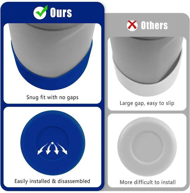 Alt view image 4 of 6 - Mokoart Silicone Boot for Owala Kids FreeSip 16 oz & Flip 14 oz, Anti-Slip | Scratch & Dent Protection Rubber Bottom Sleeve fits for 16oz FreeSip & 14oz Flip, Quiet Base Accessory for School Outdoor