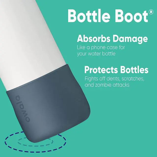 Alt view image 2 of 6 - Owala Silicone Boot Accessory for Stainless Steel Water Bottles, Anti-Slip Dent Protective Sleeve, Protects FreeSip, Mint, Made 32 Oz Water Bottle