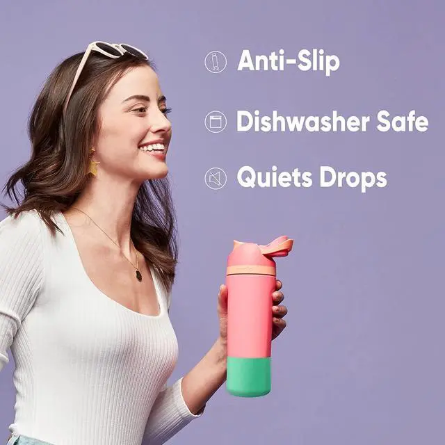 Alt view image 3 of 6 - Owala Silicone Boot Accessory for Stainless Steel Water Bottles, Anti-Slip Dent Protective Sleeve, Protects FreeSip, Mint, Made 32 Oz Water Bottle