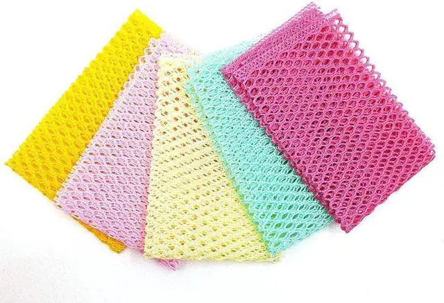 Alt view image 3 of 7 - Innovative Dish Washing Net Cloths, Quick Dry, Mesh Net for Washing, Dish Scrubber 11" by 11" 5 Pcs