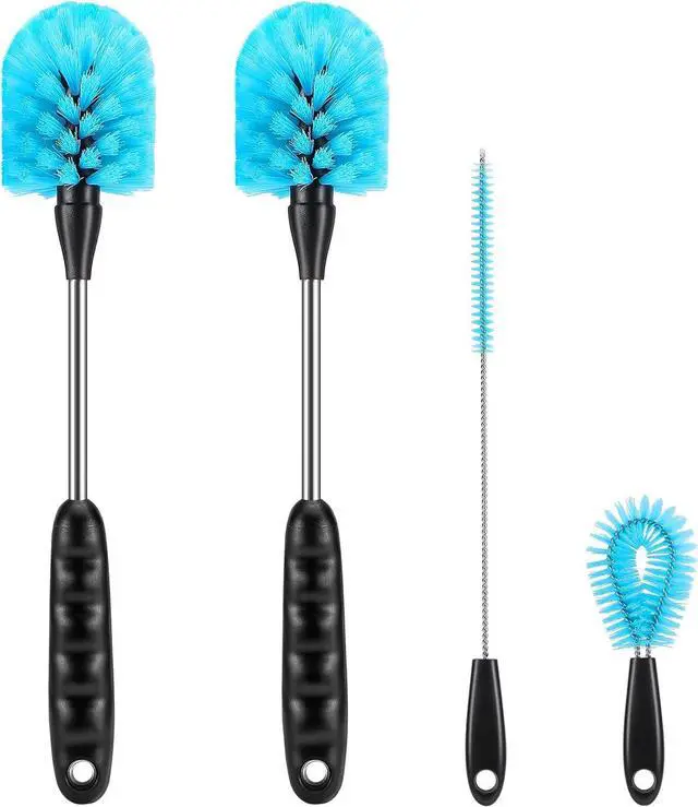 Main image of UNIFUN Water Bottle Brush Set, Long Handle 3-in-1 Stainless Steel Water Bottle Scrubbing Brush, Cleaning for Narrow Neck Bottles, Sport Bottles, Baby Bottles, Coffee Mugs, Tumblers, Flask