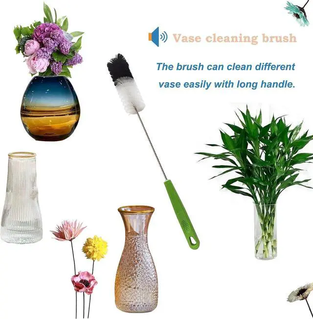 Alt view image 5 of 7 - Long Handle Cleaning Brush - 16" Narrow Bottle & Cup Scrubber, Hummingbird Feeder & Meat Grinder Cleaner, Pipe Brush