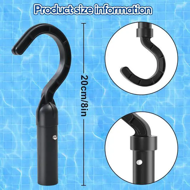 Alt view image 5 of 7 - Hook for All Robotic Pool Cleaner, Accessories Hook Customized for Pool Vacuum Robot, Robotic Pool Cleaner Including Cordless, Above Ground and Underwater, Suitable for Telescopic Poles