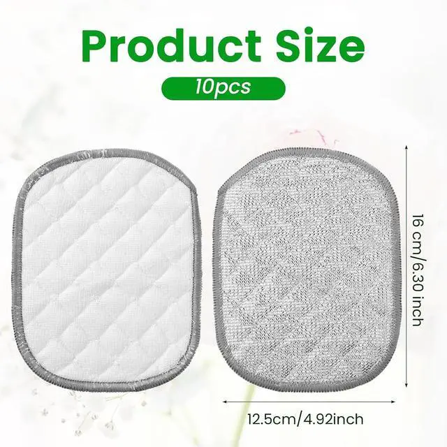 Alt view image 2 of 7 - TIESOME 10Pcs Double Side Non Scratch Wire Dishcloth Reusable Washing Cloth | Newly Upgraded Multipurpose Wire Dishwashing Rags for Wet and Dry Round Wire Washing Cloth for Kitchen, Sinks, Pots, Pans