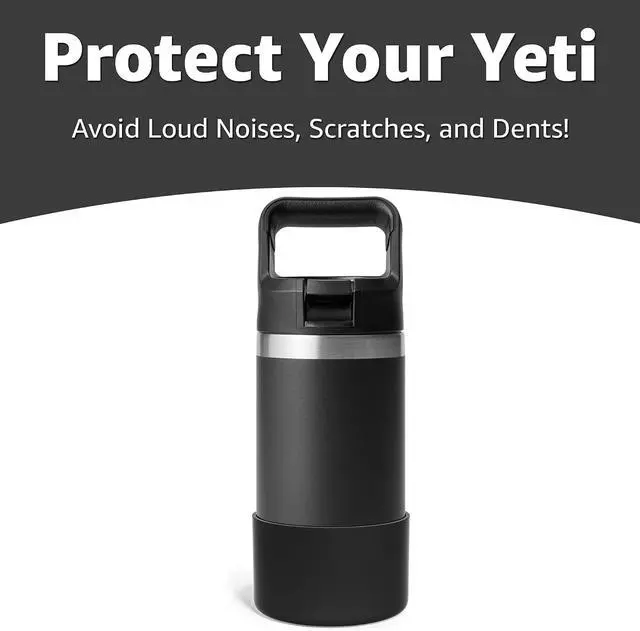 Alt view image 7 of 7 - Jmoe USA Silicone Boot for Yeti Rambler Jr 12oz and 18oz Bottle | 2mm Sleeve | Anti-Slip Boot | Protector for the Bottom of your Bottle | Protects Against Damage | BPA Free Silicone (Black)