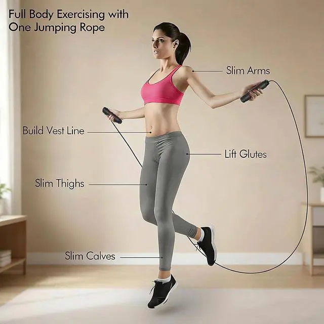 Alt view image 2 of 5 - Jump Rope, Tangle-Free Rapid Speed Jumping Rope, adjustable jump rope, suitable for women, men, and children, suitable for home gyms, sports and fitness equipment, and slim figures