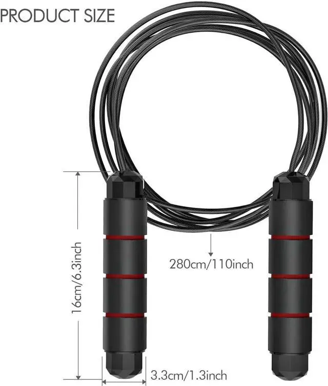 Alt view image 3 of 5 - Jump Rope, Tangle-Free Rapid Speed Jumping Rope, adjustable jump rope, suitable for women, men, and children, suitable for home gyms, sports and fitness equipment, and slim figures