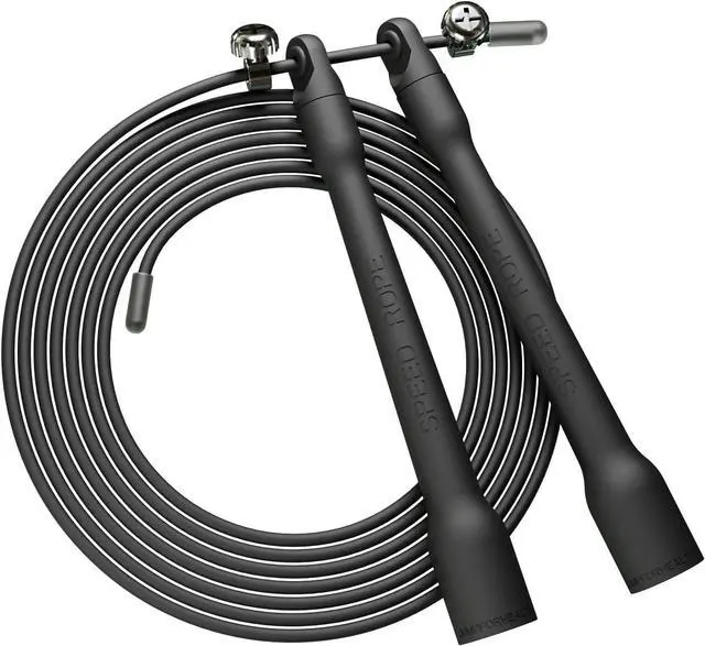 Main image of Ultra-Light Speed Rope Jump Rope with Black Ergonomic Handles,PVC Cable, Adjustable Length, for Cardio Training, CrossFit, Boxing