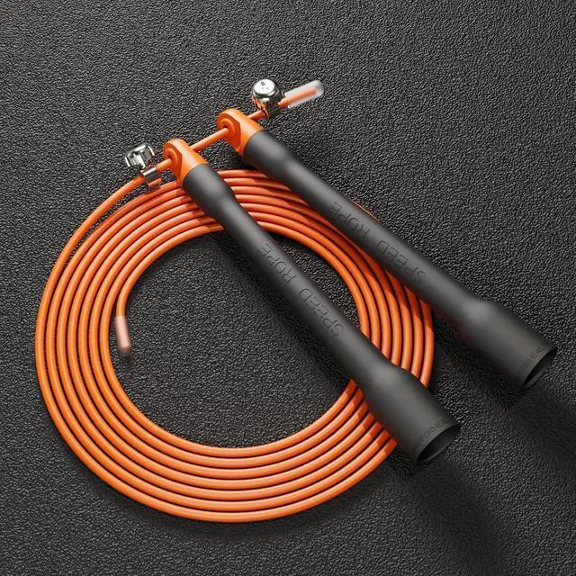 Alt view image 7 of 7 - Ultra-Light Speed Rope Jump Rope with Black Ergonomic Handles,PVC Cable, Adjustable Length, for Cardio Training, CrossFit, Boxing