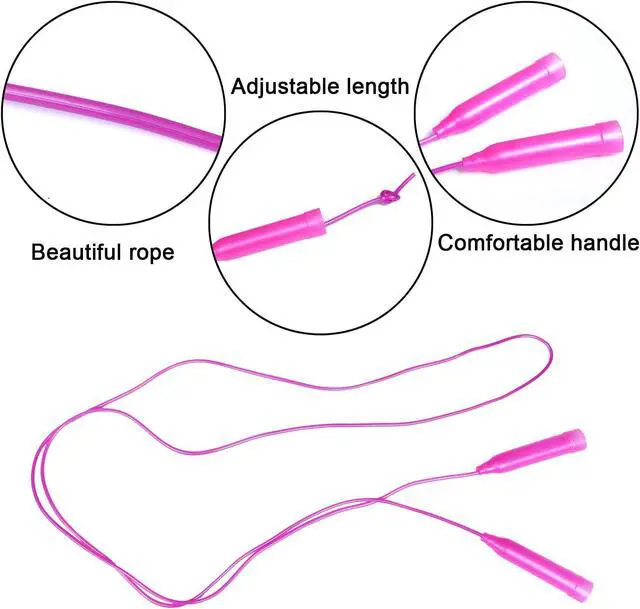 Alt view image 2 of 7 - Aneco 10 Pack Kids Jump Rope Set Colorful Outdoor Jump Ropes 7.3 Feet Jumping Ropes Great Birthday Party Sports Activities Favors Gift