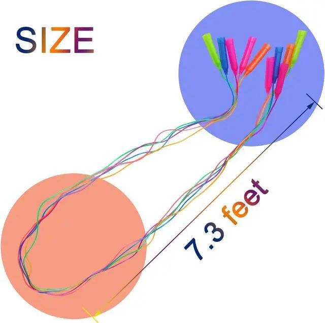 Alt view image 3 of 7 - Aneco 10 Pack Kids Jump Rope Set Colorful Outdoor Jump Ropes 7.3 Feet Jumping Ropes Great Birthday Party Sports Activities Favors Gift