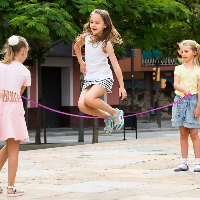Alt view image 7 of 7 - Aneco 10 Pack Kids Jump Rope Set Colorful Outdoor Jump Ropes 7.3 Feet Jumping Ropes Great Birthday Party Sports Activities Favors Gift