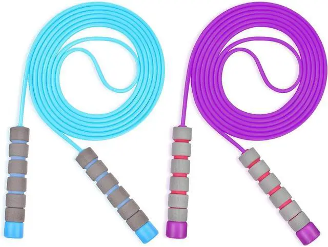 Main image of Flintronic Skipping Ropes for Children, 2 Pack Adjustable Jumping Rope for Kids, 2.6m Skipping Rope with Skin-Friendly Foam Handles, Soft Jump Rope for Girls Boys Exercise Workout Outdoor