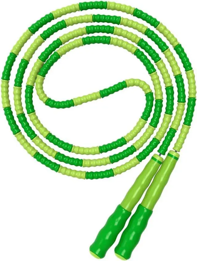 Main image of Leeboom Jump Rope, Adjustable Length Tangle-Free Segmented Soft Beaded Skipping Rope, Fitness Jump Rope for Kids, Man, and Women Weight Loss 9.2 Feet