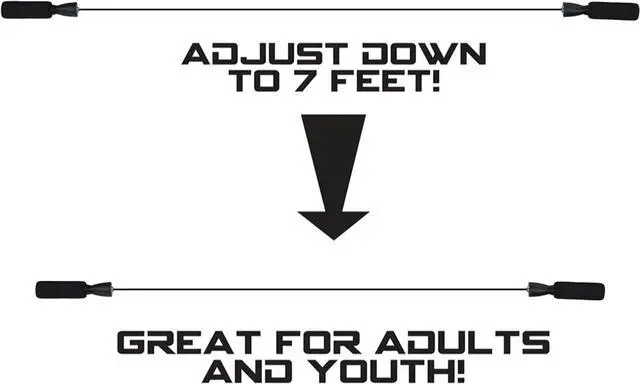 Alt view image 5 of 7 - Crown Sporting Goods Deluxe Speed Jump Rope with Precision Bearings and Foam Handles