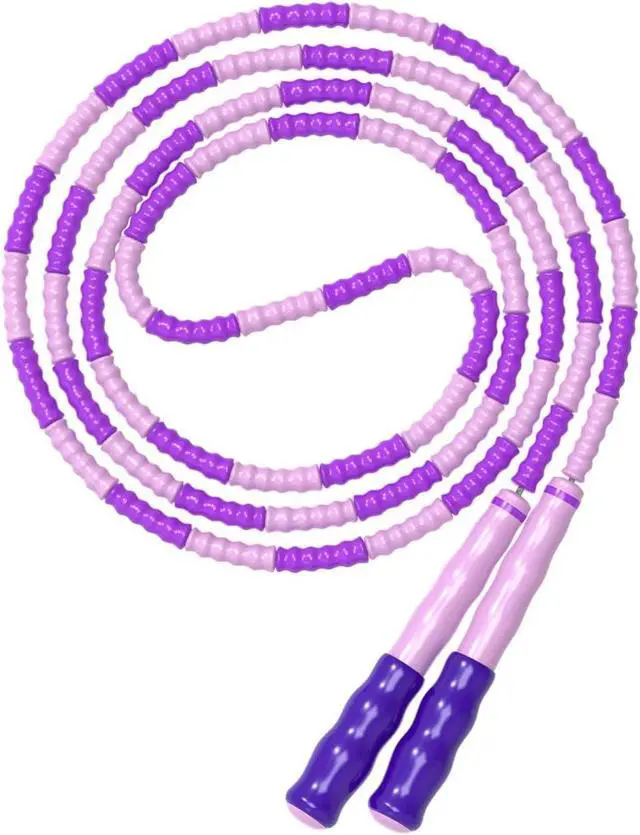 Main image of Leeboom Jump Rope, Adjustable Length Tangle-Free Segmented Soft Beaded Skipping Rope, Fitness Jump Rope for Kids, Man, and Women Weight Loss 9.2 Feet