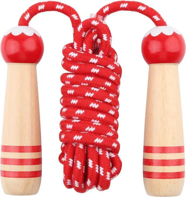 Main image of Jump Rope for Kids, Lorvain Adjustable Skipping Rope | Kids Jump Ropes with Wooden Handle for Girls Boys, Weighted Jumping Ropes for Fitness Workout Exercise Outdoor Fun Activity