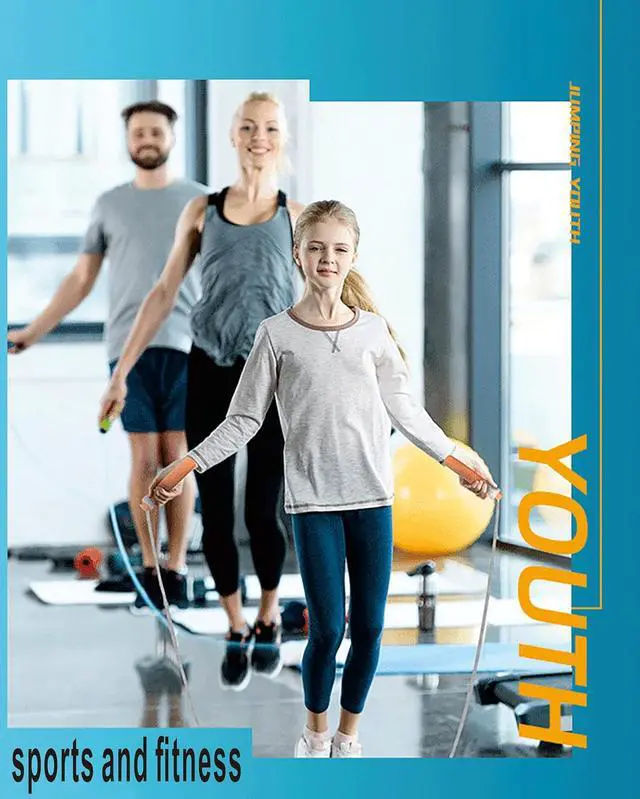 Alt view image 4 of 6 - Jump Rope,YiWgqish Workout Equipment,Sports And Fitness Exercise Jump Rope For Kids For Fitness Adjustable With Counter Skipping Rope And Fitness For Men,Women,Kids,Girls,Boys