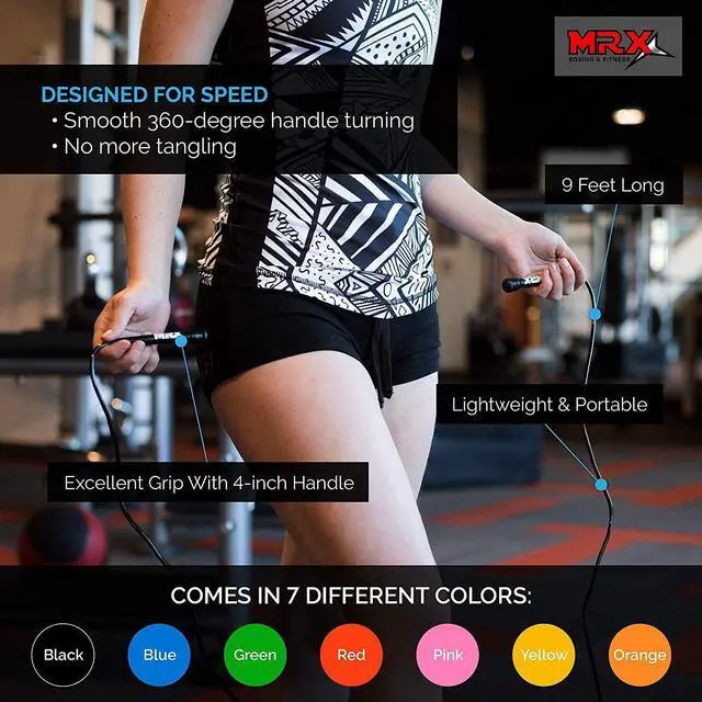 Alt view image 4 of 7 - MRX 9" PVC Jump Rope for Cardio Fitness - Versatile Jump Rope for Both Kids and Adults - Great Jump Rope for Exercise