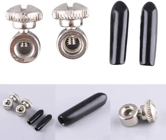 Alt view image 3 of 7 - 2 Pair Speed Jump Rope Handles Replacement Grip with Cable Mount Screw Rubber End Cap for Speed Jumping Rope Exercise Skipping Ropes Stainless Steel 2.5mm Wire Cord Repair Parts