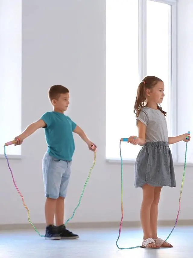 Alt view image 6 of 6 - Lorvain Jump Rope for Kids,Adjustable Kids Jump Ropes for Fitness Activity | Cotton Skipping Rope with Wooden Handle for Girls Boys Toddler Outdoor Fun Activities Exercise