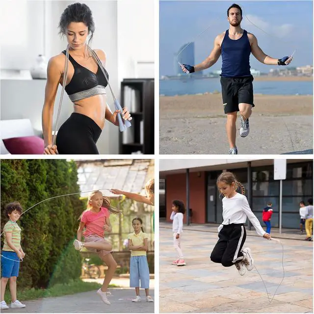 Alt view image 6 of 7 - 2 Pack Jump Rope for Kids, Lightweight Adjustable Jump Rope for Fitness, Tangle-Free Skipping Rope Speed Jumping Rope for Women Men, 2-Color