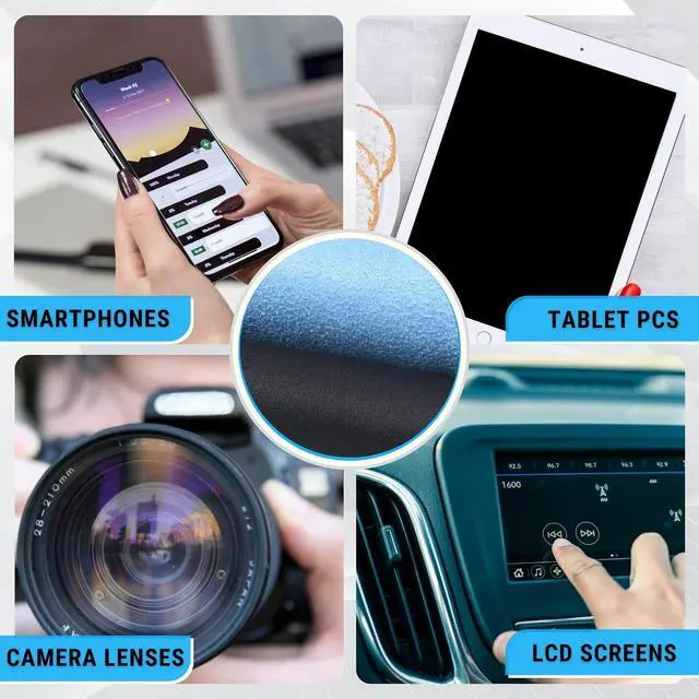 Alt view image 3 of 5 - Eco-Fused Microfiber Cleaning Cloths - 5 Pack - Double-Sided Cleaning Cloths - Microfiber and Suede Cloth for Smartphones, LCD TV, Tablets, Laptop Screens, Camera Lenses and Delicate Surfaces