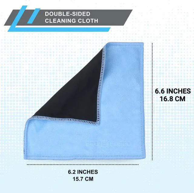 Alt view image 4 of 5 - Eco-Fused Microfiber Cleaning Cloths - 5 Pack - Double-Sided Cleaning Cloths - Microfiber and Suede Cloth for Smartphones, LCD TV, Tablets, Laptop Screens, Camera Lenses and Delicate Surfaces