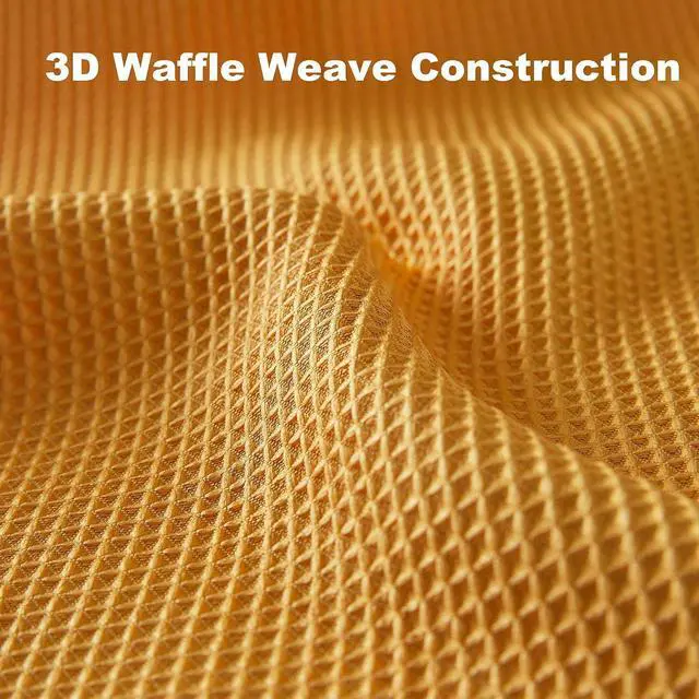 Alt view image 2 of 7 - JOYMOOP Microfiber Cleaning Cloth, Reusable Absorbent Microfiber Cleaning Cloths, Kitchen Dish Cloth Waffle Weave 5 Pack, Mixed Color, 9.8×9.8inch