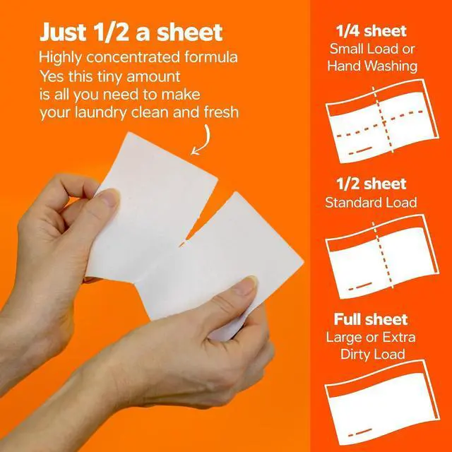 Alt view image 2 of 7 - Laundry Detergent Sheets Eco-Friendly, Hypoallergenic, Gentle on Skin, Highly Concentrated, Wash (Summer Daze, 20 Sheets (40 Standard Loads))