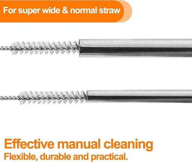 Alt view image 3 of 3 - Straw Cleaner Brush For YETI,5PCS | Extra Long Straw Cleaning Brushes,Bendable Stainless Steel Nylon Bristle for Yeti Tumbler