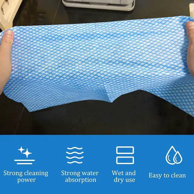 Alt view image 3 of 7 - Disposable Cleaning Cloths, Absorbent Dish Cloths Large Kitchen Towels | 50 Pack 15.8"X13" Oversized Sheets Work as Reusable Cleaning Wipes for Kitchen, Bathroom and Household Cleaning, Ideal
