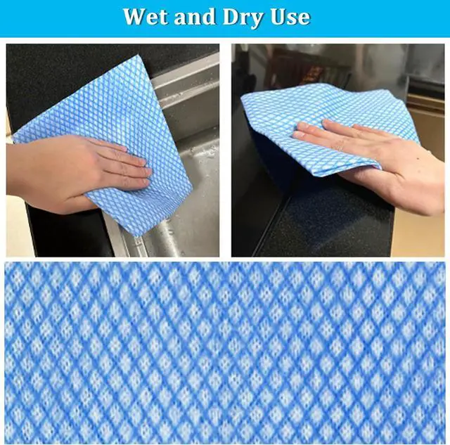 Alt view image 5 of 7 - Disposable Cleaning Cloths, Absorbent Dish Cloths Large Kitchen Towels | 50 Pack 15.8"X13" Oversized Sheets Work as Reusable Cleaning Wipes for Kitchen, Bathroom and Household Cleaning, Ideal