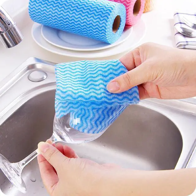 Alt view image 6 of 7 - Disposable Cleaning Cloths, Absorbent Dish Cloths Large Kitchen Towels | 50 Pack 15.8"X13" Oversized Sheets Work as Reusable Cleaning Wipes for Kitchen, Bathroom and Household Cleaning, Ideal