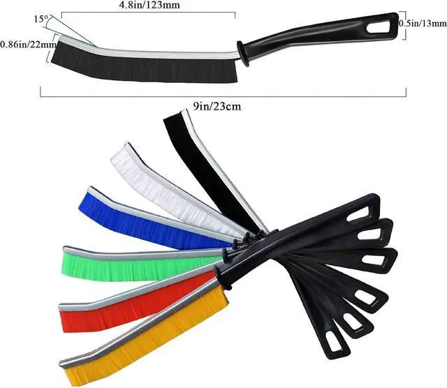 Alt view image 2 of 7 - TuTuYa 11PCS Cleaning Brush Set, Deep Cleaning Groove Gap Cleaning Tool | Remove Stubborn Dirt, Crevice Brush Reach into Deep and Narrow Space, Right-angel Brush and Wire Brush Design for Kitchen